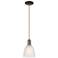 Arcadia Castile 6"W Oiled Bronze Cord Hung Mini Pendant w/ White Shade