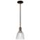 Arcadia Castile 6"W Oiled Bronze Stem Hung Mini Pendant w/ Clear Shade