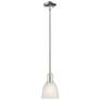 1_Arcadia Castile 6"W Polished Nickel Stem Mini Pendant w/ White Shade