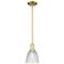 Arcadia Castile 6"W Satin Gold Stem Hung Mini Pendant With Clear Shade