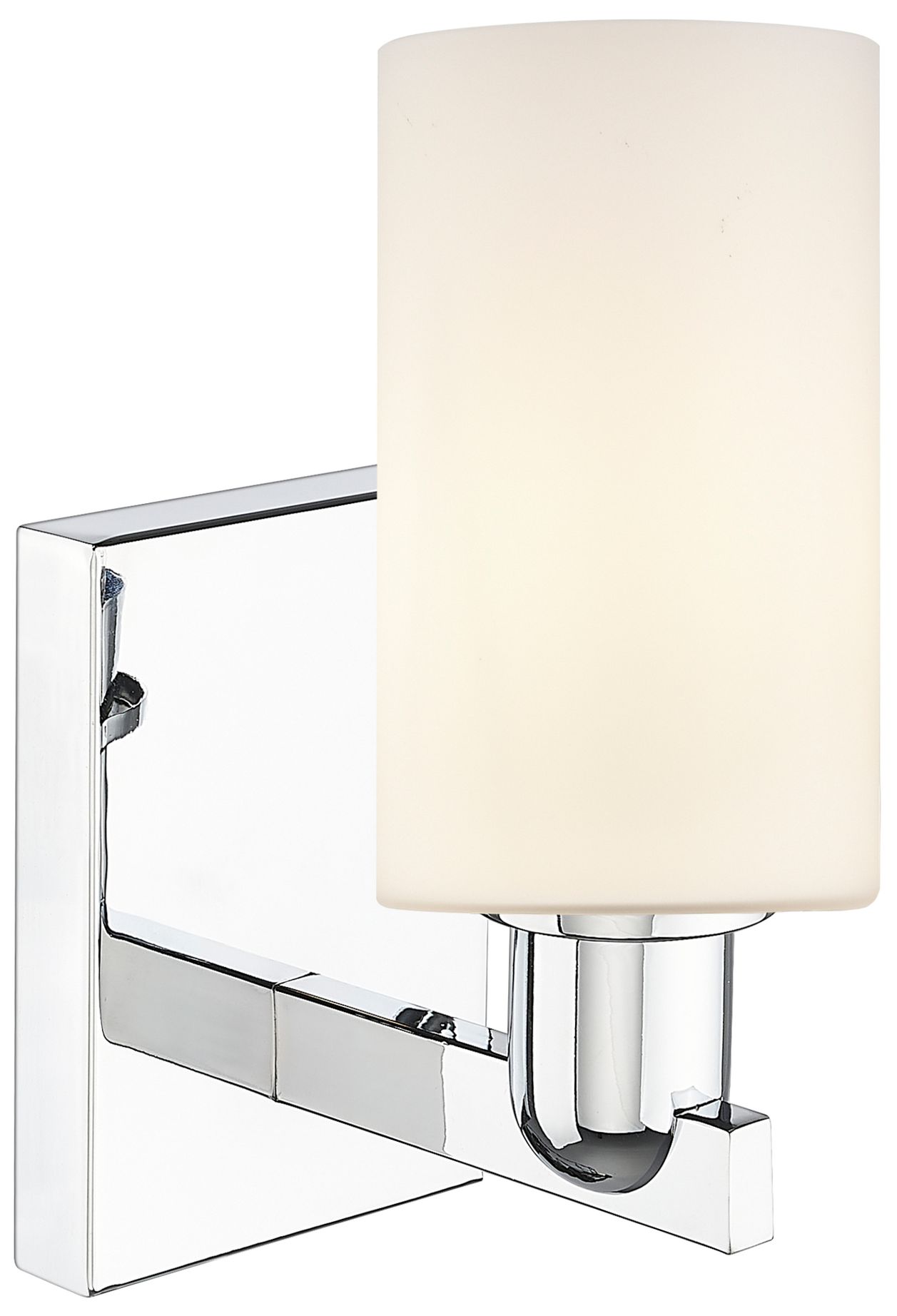 Image 2 Arcadia Clymer 10 1/2"H Polished Chrome Sconce With Matte White Shade more views