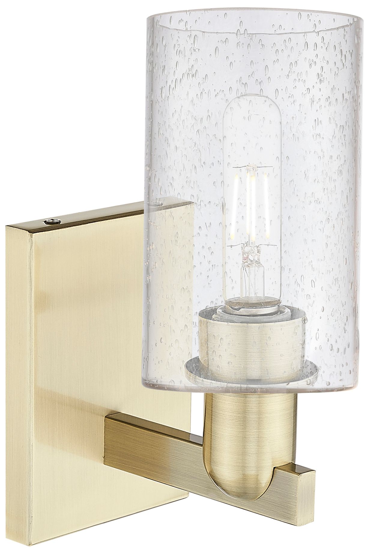 Image 2 Arcadia Clymer 11" High Antique Brass Sconce With Seedy Shade more views