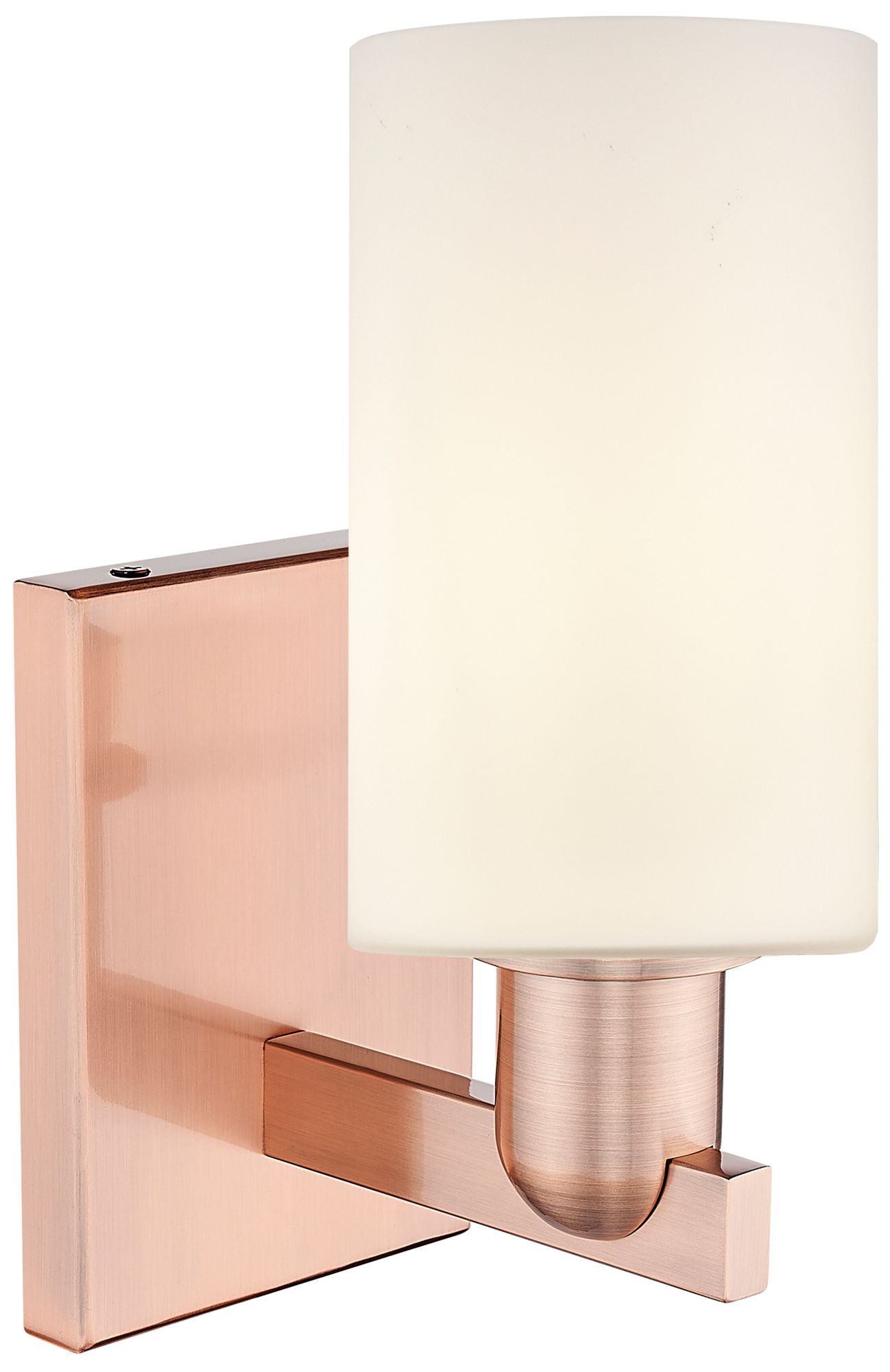 Image 2 Arcadia Clymer 11" High Antique Copper Sconce With Matte White Shade more views