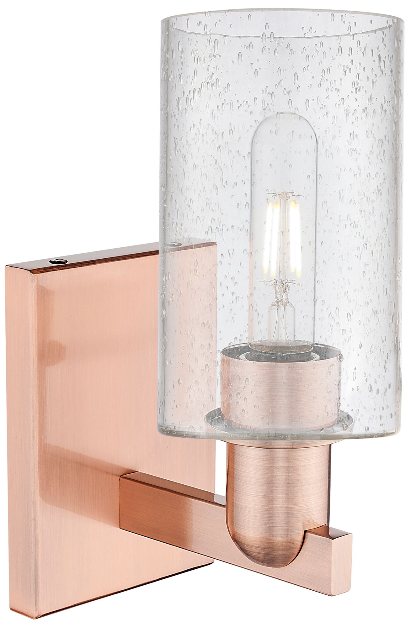 Image 2 Arcadia Clymer 11" High Antique Copper Sconce With Seedy Shade more views