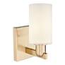 2_Arcadia Clymer 11" High Champagne Bronze Sconce With Matte White Shade more views