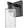 Arcadia Clymer 11" High Matte Black Sconce With Clear Shade