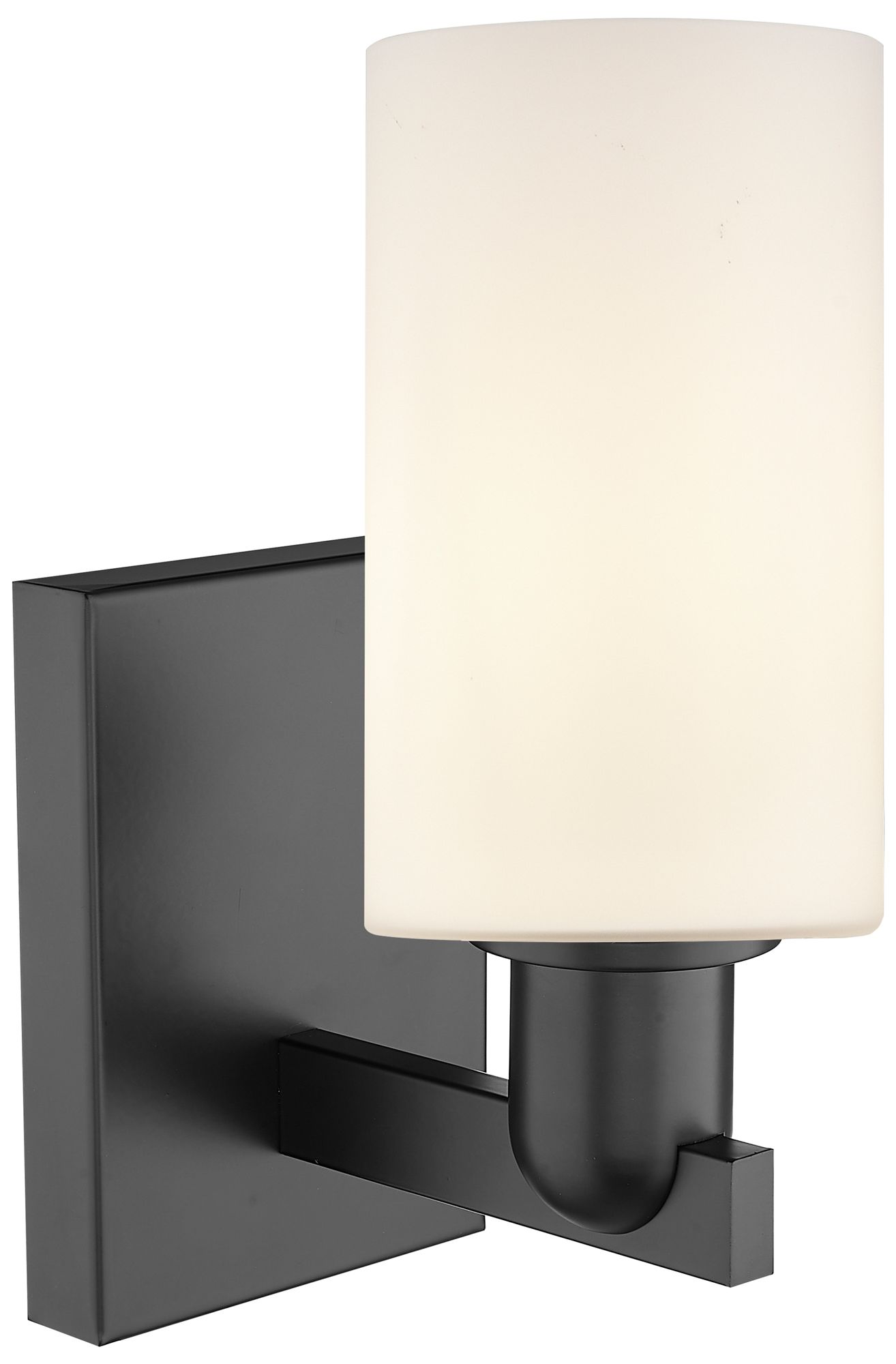 Image 2 Arcadia Clymer 11" High Matte Black Sconce With Matte White Shade more views