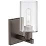 2_Arcadia Clymer 11" High Oil Rubbed Bronze Sconce With Clear Shade more views
