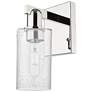 1_Arcadia Clymer 11" High Polished Nickel Sconce With Seedy Shade