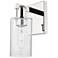 Arcadia Clymer 11" High Polished Nickel Sconce With Seedy Shade