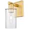Arcadia Clymer 11" High Satin Gold Sconce With Clear Shade