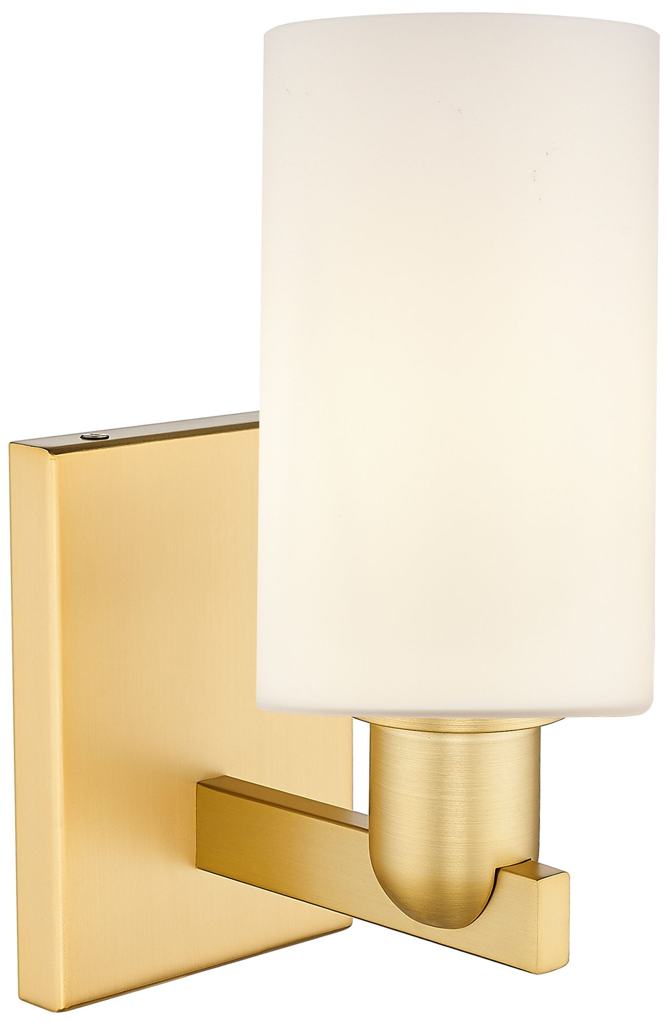 Image 2 Arcadia Clymer 11" High Satin Gold Sconce With Matte White Shade more views