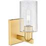 2_Arcadia Clymer 11" High Satin Gold Sconce With Seedy Shade more views