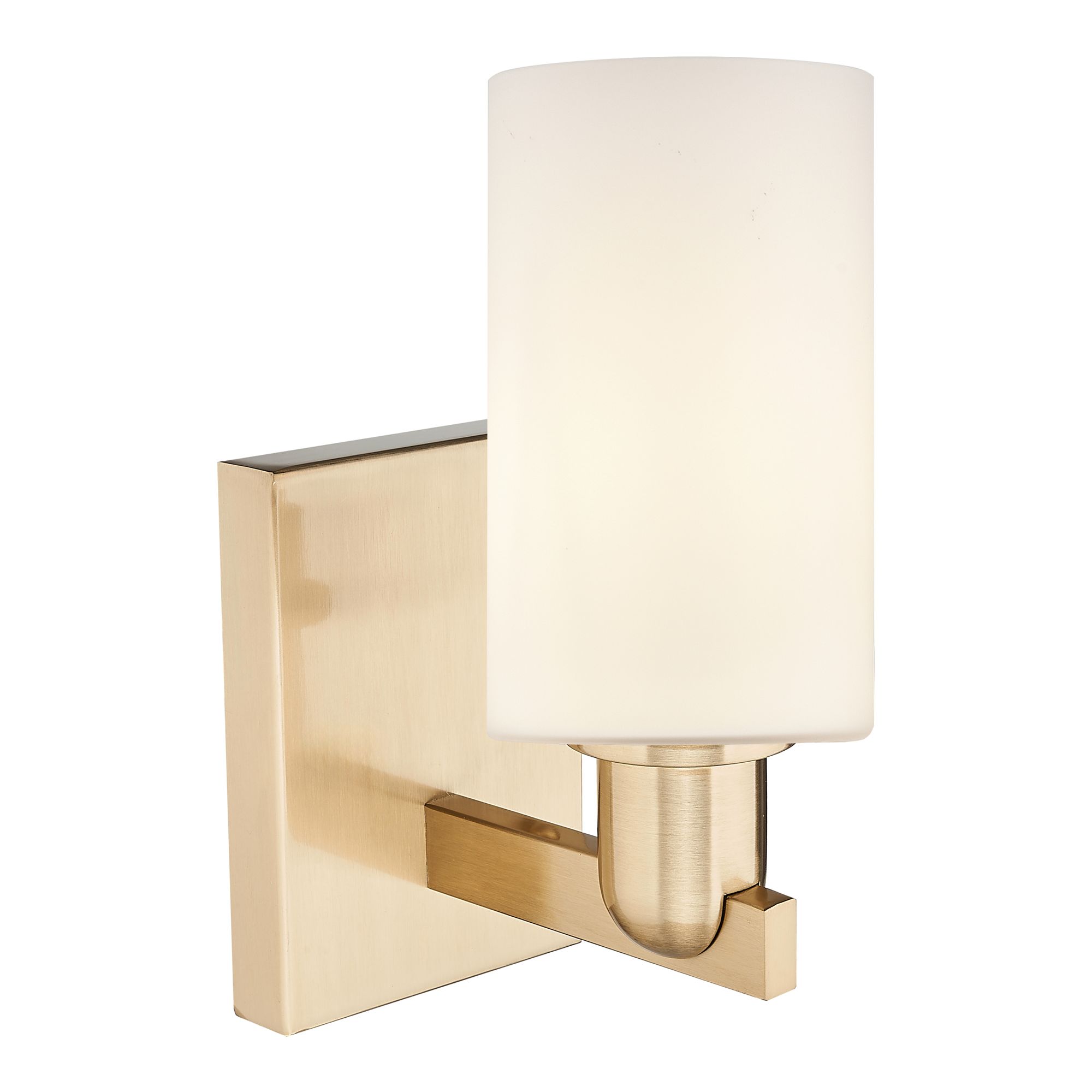 Image 2 Arcadia Clymer 11" High Champagne Bronze Sconce With Matte White Shade more views