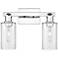 Arcadia Clymer 15"W 2 Light Polished Chrome Bath Light w/ Clear Shade