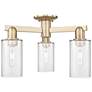 Arcadia Clymer 21"W 3 Light Bronze Semi.Flush Mount w/ Clear Shade