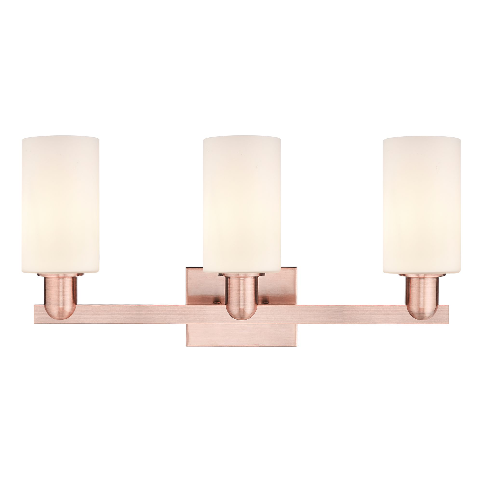 Image 2 Arcadia Clymer 23"W 3 Light Copper Vanity Light With Matte White Shade more views
