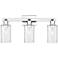 Arcadia Clymer 23"W 3 Light Polished Chrome Bath Light w/ Clear Shade
