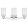 2_Arcadia Clymer 23"W 3 Light Polished Nickel Bath Light w/ Clear Shade more views
