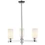 Arcadia Clymer 26"W 3-Lt Chrome Stem Chandelier w/ Matte White Shade