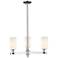 Arcadia Clymer 26"W 3-Lt Chrome Stem Chandelier w/ Matte White Shade