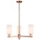 Arcadia Clymer 26"W 3-Lt Copper Stem Chandelier w/ Matte White Shade