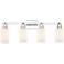 Arcadia Clymer 31"W 4 Light Chrome Vanity Light w/ Matte White Shade