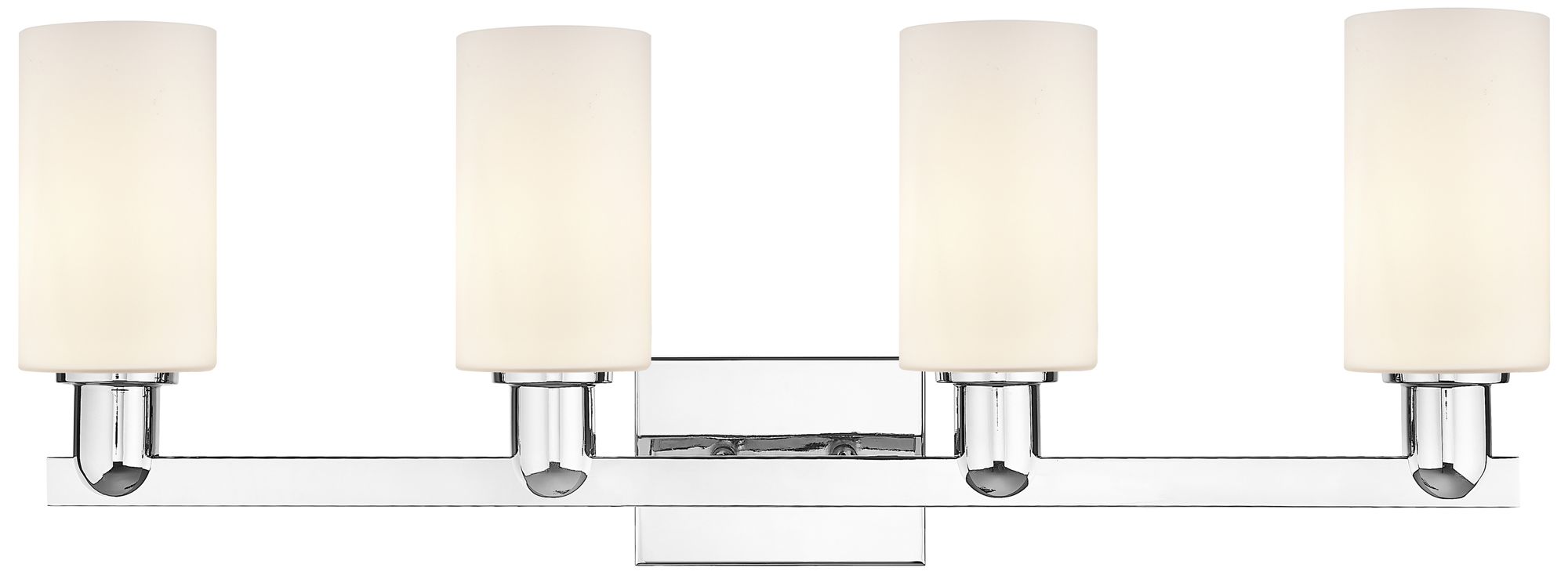 Image 2 Arcadia Clymer 31"W 4 Light Chrome Vanity Light w/ Matte White Shade more views