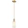 Arcadia Clymer 4"W Bronze Cord Mini Pendant w/ Matte White Shade