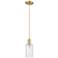 Arcadia Clymer 4"W Champagne Bronze Cord Mini Pendant w/ Clear Shade