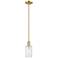 Arcadia Clymer 4"W Champagne Bronze Stem Mini Pendant w/ Clear Shade