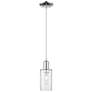 Arcadia Clymer 4"W Chrome Cord Hung Mini Pendant w/ Clear Shade