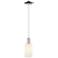 Arcadia Clymer 4"W Chrome Cord Hung Mini Pendant w/ Matte White Shade