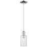 Arcadia Clymer 4"W Chrome Cord Hung Mini Pendant w/ Seedy Shade