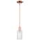 Arcadia Clymer 4"W Copper Stem Hung Mini Pendant With Seedy Shade