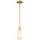 Arcadia Clymer 4"W Gold Stem Hung Mini Pendant w/ Matte White Shade