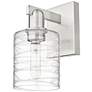 1_Arcadia Cobbleskill 11"H Brushed Nickel Sconce With Deco Swirl Shade