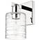 Arcadia Cobbleskill 11"H Polished Nickel Sconce With Deco Swirl Shade