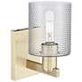 2_Arcadia Cobbleskill 11" High Antique Brass Sconce With Clear Shade more views