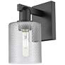 1_Arcadia Cobbleskill 11" High Matte Black Sconce With Clear Shade