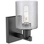 2_Arcadia Cobbleskill 11" High Matte Black Sconce With Clear Shade more views