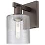 1_Arcadia Cobbleskill 11" High Oil Rubbed Bronze Sconce With Clear Shade