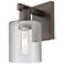 Arcadia Cobbleskill 11" High Oil Rubbed Bronze Sconce With Clear Shade