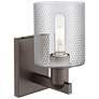 2_Arcadia Cobbleskill 11" High Oil Rubbed Bronze Sconce With Clear Shade more views