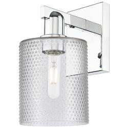 Arcadia Cobbleskill 11" High Polished Chrome Sconce With Clear Shade
