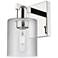 Arcadia Cobbleskill 11" High Polished Nickel Sconce With Clear Shade