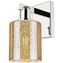 1_Arcadia Cobbleskill 11" High Polished Nickel Sconce With Mercury Shade