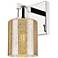 Arcadia Cobbleskill 11" High Polished Nickel Sconce With Mercury Shade