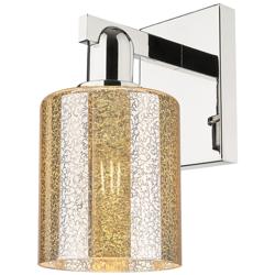 Arcadia Cobbleskill 11" High Polished Nickel Sconce With Mercury Shade