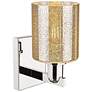 2_Arcadia Cobbleskill 11" High Polished Nickel Sconce With Mercury Shade more views
